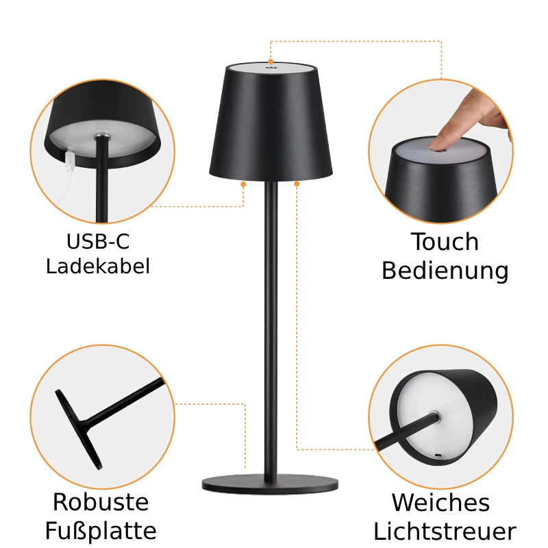 Webers Akku LED- Tischleuchte