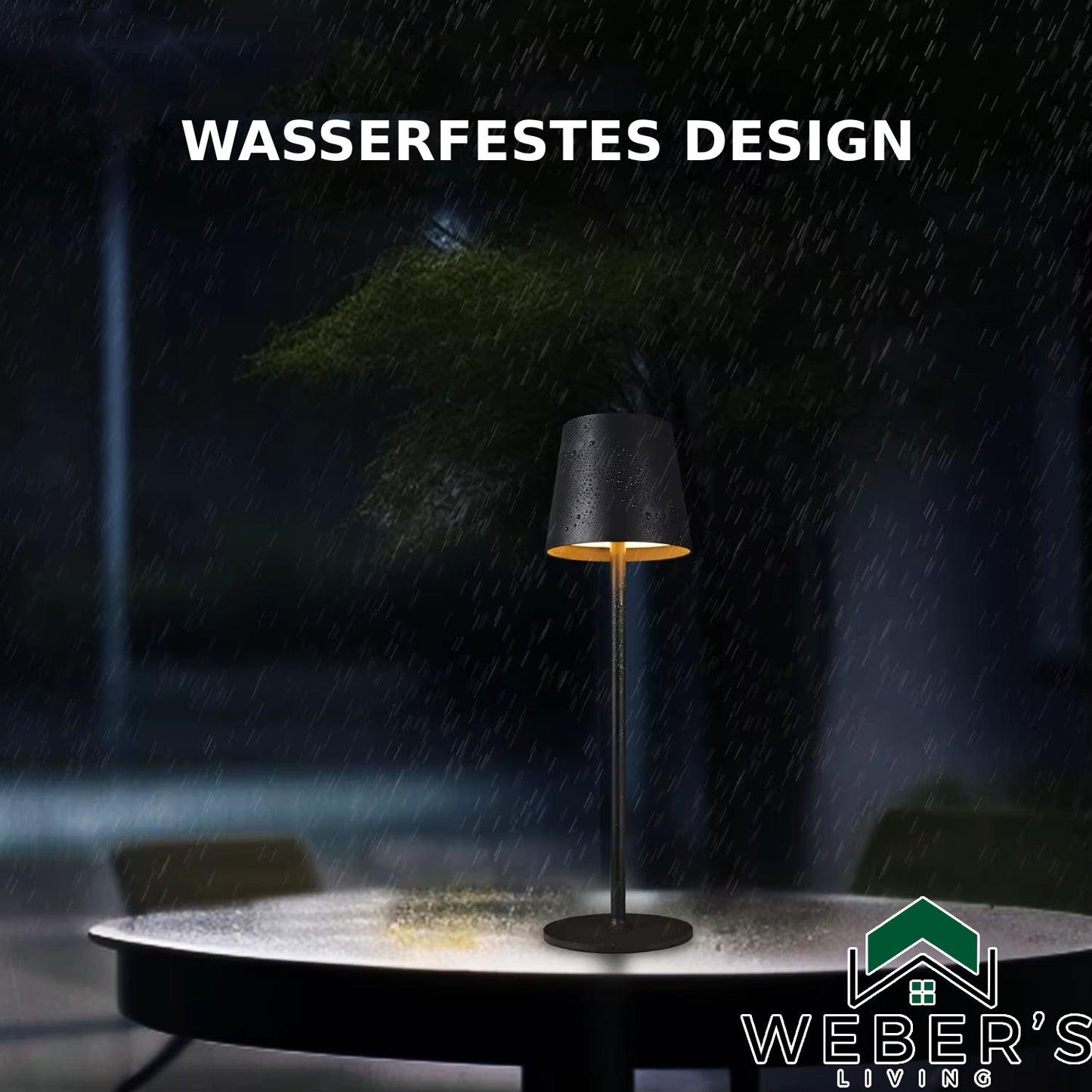 Webers Akku LED- Tischleuchte